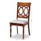 Baxton Studio Lucie Grey Upholstered and Walnut Wood 4-Piece Dining Chair Set 171-9877 - alternate 3